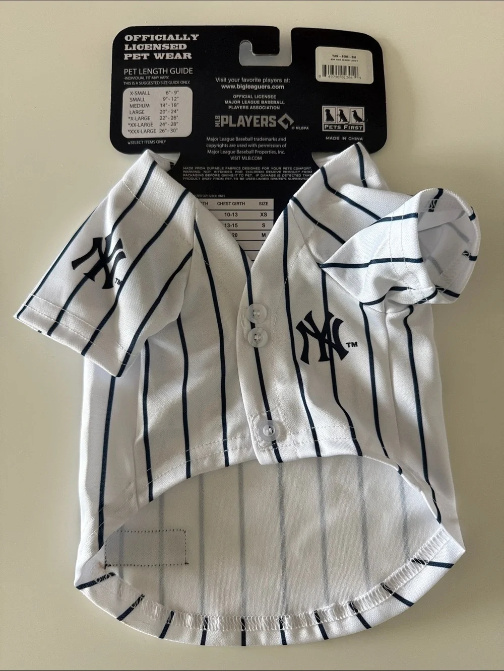 **NEW WITH TAGS** MLB New York Yankees Dog Pet Jersey - VOLPE #11 - Size Small